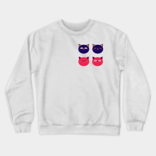 Cute Cat Faces Crewneck Sweatshirt